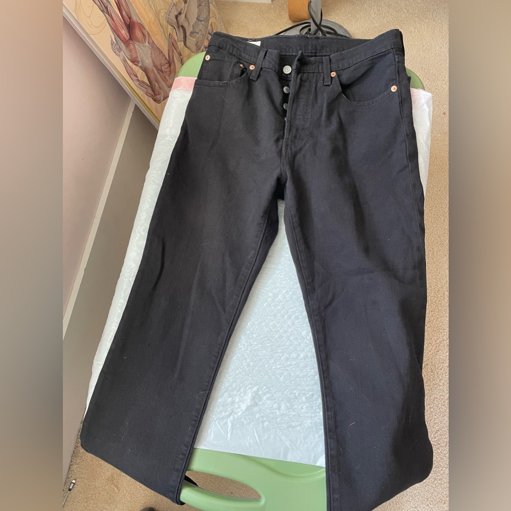 Levi's Women's Black Straight Jeans, W28 L28, Excellent Condition